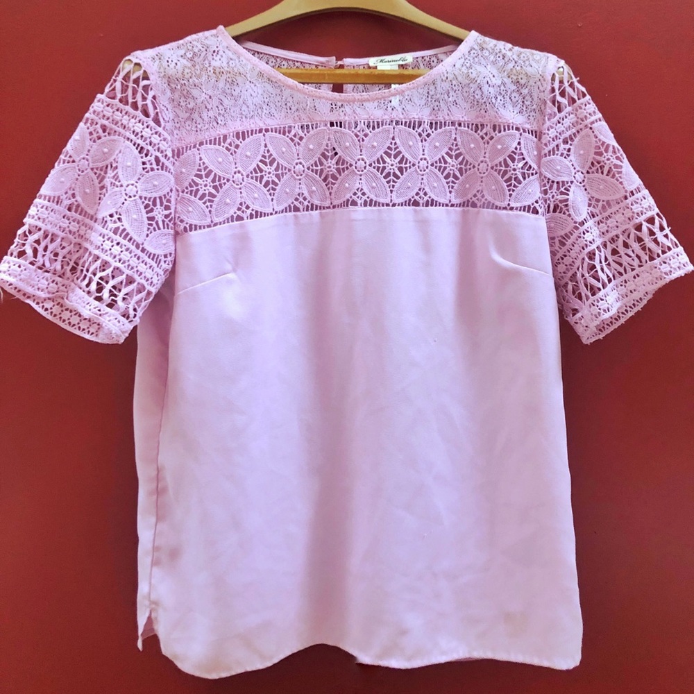 Pink Lace Blouse
